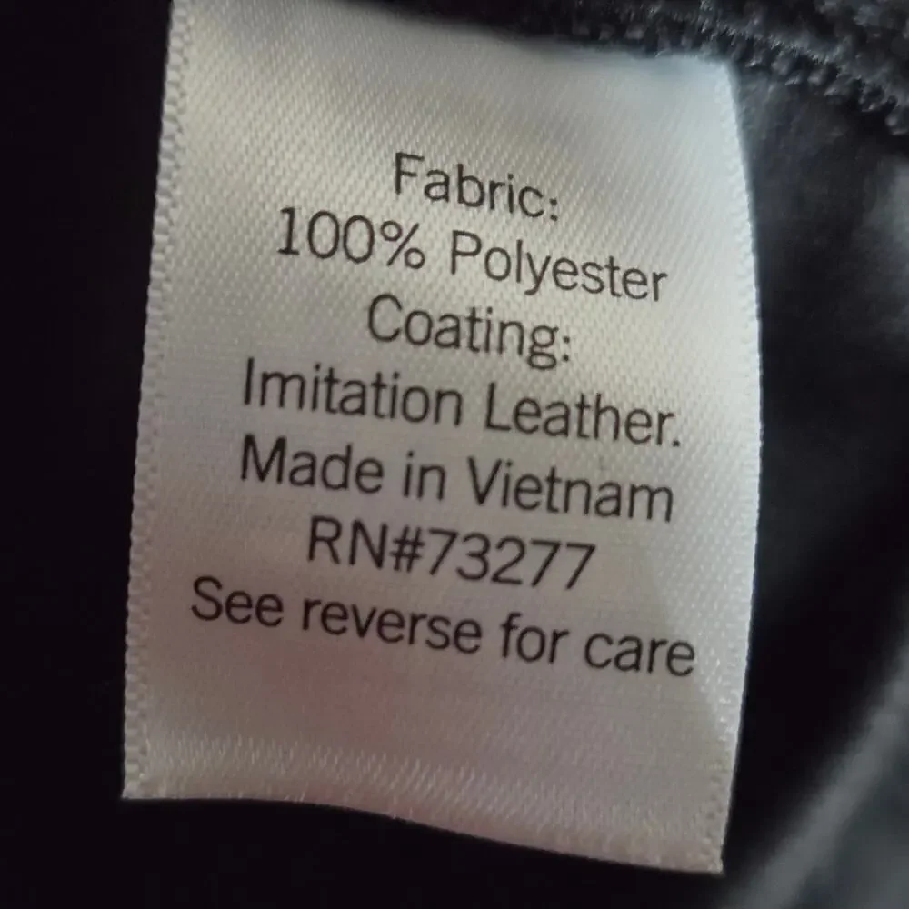 Black Vegan Faux Leather Leggings Size Large